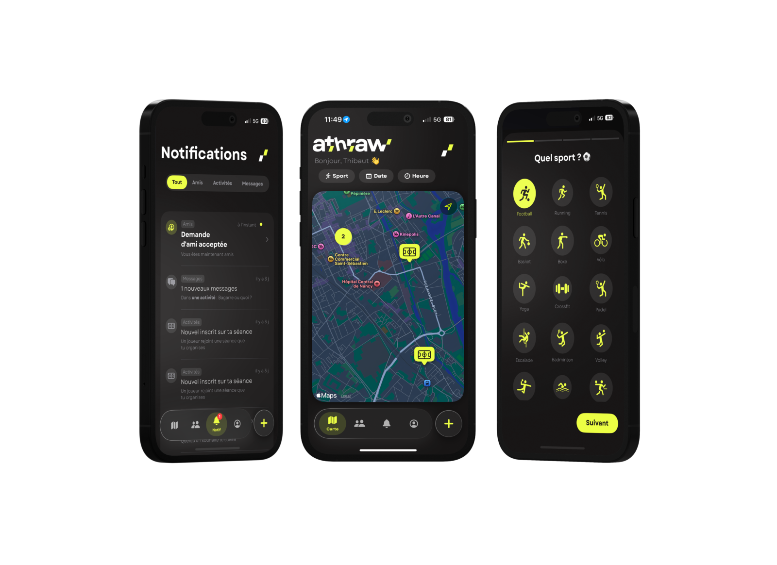 Athraw App Mockups